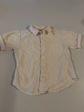Appaman Boys cream Short-Sleeve Button-Up Shirt size 10